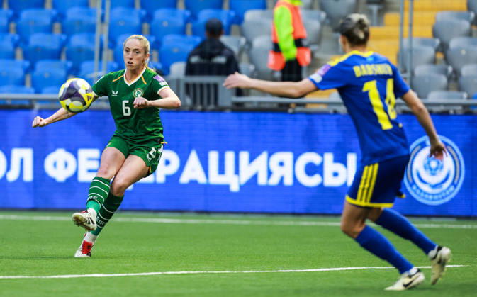 2027 FIFA Women s World Cup Round One Qualifying Play-off First Leg, Astana Arena, Astana, Kazakhstan 9 10 2026 Kazakhstan vs Republic of Ireland Ireland™s Megan Connolly Megan Connolly 9 10 2026  Copyright: xx BASN3319