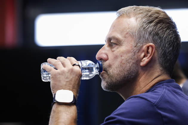 October 9, 2026, Sant Joan Despi, Barcelona, Spain: Hansi Flick, head coach of FC Barcelona, Barca attends his press conference, PK, Pressekonferenz during the training day of FC Barcelona ahead the Spanish League, LaLiga EA Sports, football match against Getafe CF at Ciudad Esportiva Joan Gamper on October 09, 2026 in Sant Joan Despi, Barcelona, Spain. FC Barcelona Training And Press Conference - LaLiga EA Sports - ZUMAa181 20261009_zaa_a181_034 Copyright: xJavierxBorregox