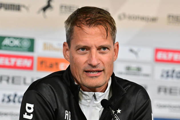 09.10.2026; Moenchengladbach; Fussball, Herren, Saison 2026 2027, Pressekonferenz Borussia Moenchengladbach vor dem Spiel beim 1. FC Koeln Alexander Blessin (Trainer Gladbach) DFL regulations prohibit any use of photographs as image sequences and or quasi-video. ista-Borussia-Park Nordrhein-Westfalen Deutschland