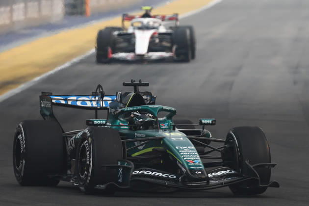 F1 Singapore Grand Prix 2026 Practice Lance Stroll of Aston Martin Aramco during the practice ahead of the Formula 1 Singapore Grand Prix at Marina Bay Street Circuit in Singapore on October 9, 2026. Singapore Singapore Copyright: xJakubxPorzyckix originalFilename:porzycki-f1singap261009_nplyB
