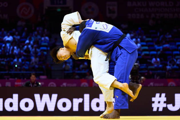 Dota Arai (JPN), OCTOBER 6, 2026 -Judo : World Judo Championships BAKU2026 Mens -100kg3rd Round match at National Gymnastics Arena in Baku, Azerbaijan. aflo_354496455 KenxAsakurax