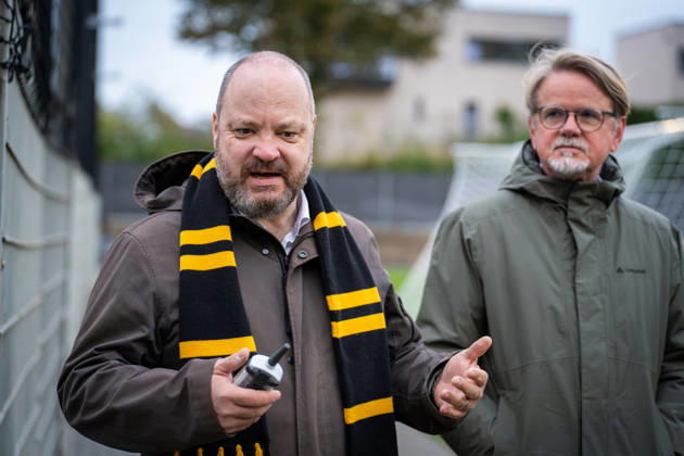 Oberbuergermeister der Stadt Aachen Michael Ziemons und Carsten Schaadt (Aufsichtsratsvorsitzender ASB) TSV Alemannia Aachen Eroeffnung des neuen Trainigsplatzes, Saison 2026 2027, 09.10.2026 TSV Alemannia Aachen Eroeffnung des neuen Trainigsplatzes, Saison 2026 2027, 09.10.2026 Aachen Copyright: xEibner-Pressefoto J.xDerondeaux EP_JDU