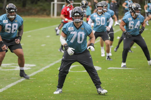 CHADLER’S CROSS, ENGLAND - OCTOBER 09: training with the team Cole van Lanen of the Jacksonville Jaguarsduring the Jacksonville Jaguars team practise and media as part of the London NFL, American Football Herren, USA Series 2026, at the Grove, Chandler’s Cross, Hertfordshire, England, on 09 October 2026. Jody Demay - Davies SPP Copyright: xJodyxDemayx-xDaviesx xSPPx Sportspressphoto_SPR249413