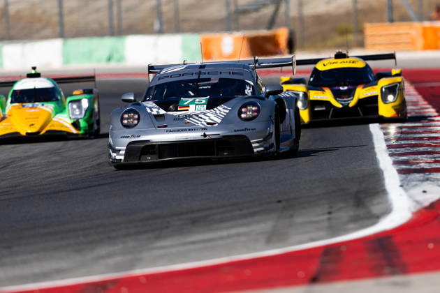 AUTO - ELMS - 4 HOURS OF PORTIMAO 2026 75 KURZEJEWSKI Matt (usa), SARGENT Thomas (usa), LIETZ Richard (aut), Proton Competition, Porsche 911 GT3 R LMGT3, LMGT3, action during the 4 Hours of Portimao 2026, 6th round of the 2026 European Le Mans Series on the Autodromo Internacional do Algarve from October 8 to 10, 2026 in Portimao, Portugal - Copyright: xJoaoxFilipex