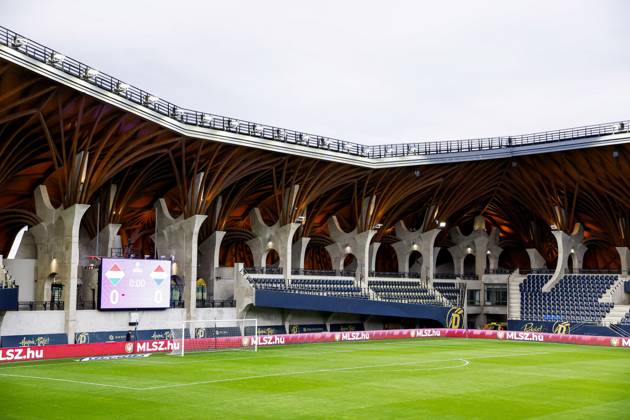 FELCSUT, 09-10-2026 , Pancho Arena, season 2026 2027 , UEFA worldcup qualification football play-offs round 1 , match between Hungary and The Netherlands (women) 1st leg , Pictures shows Stadium overview of the Pancho Arena of Felcsut Hungary - Netherlands (women) x208070064x Copyright: