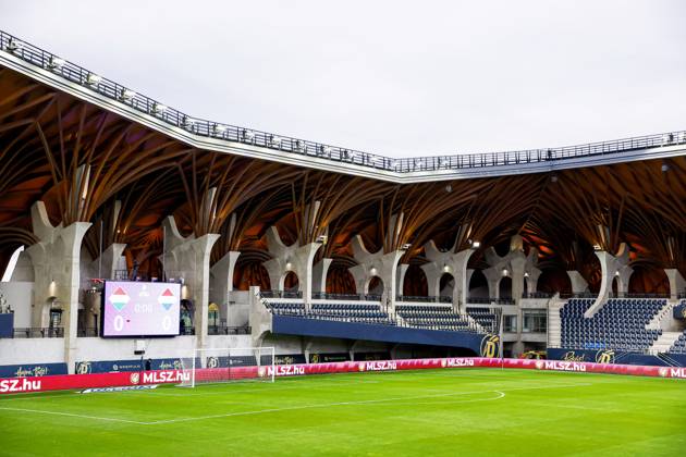 FELCSUT, 09-10-2026 , Pancho Arena, season 2026 2027 , UEFA worldcup qualification football play-offs round 1 , match between Hungary and The Netherlands (women) 1st leg , Pictures shows Stadium overview of the Pancho Arena of Felcsut Hungary - Netherlands (women) x208070067x Copyright: