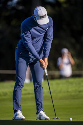 Open de Espana presented by Madrid - Day Two MADRID, SPAIN - OCTOBER 9: Marco Penge of England putts on day two of the Open de Espana presented by Madrid at Club de Campo Villa de Madrid on October 9, 2026 in Madrid, Spain. Madrid Club de Campo Villa de Madrid Madrid Spain Copyright: xAlbertoxGardinx AGardin_20261009_Golf_Esp_Mad_1137