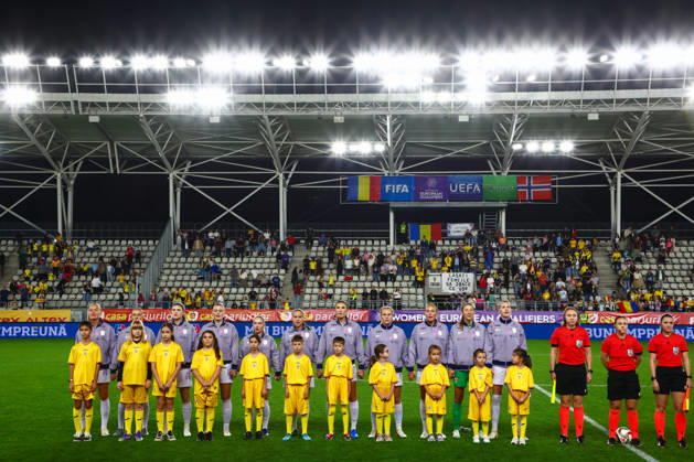Women s World Cup Qualifier: Romania vs. Norway, Bucharest, October 9, 2026. The women s national team is ready for kickoff in the World Cup qualifying soccer match between Romania and Austria at Stadionul Arcul de Triumf in Bucharest. Photo: Nikola Krstic, NTB, Bucharest, Romania. EDITORIAL USE ONLY. RESTRICTED USE FOR BETTING COMPANIES Copyright: xNikolaxKrsticx xNTBx