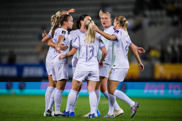 261009 Guro Reiten of Norway celebrates after scoring the 0-1 goal during the FIFA Women s World Cup Qualifier football match between Romania and Norway on October 9, 2026 in Bucharest. Photo: Marius Simensen BILDBYRAN COP 238 bbeng dam FIFA World Cup, WM, Weltmeisterschaft, Fussball qualifiers football fotball fotboll jubel landskamp norge norway romania soccer vm kvalik vm-kvalifisering kvinner Copyright: MARIUSxSIMENSEN BB261009BB554