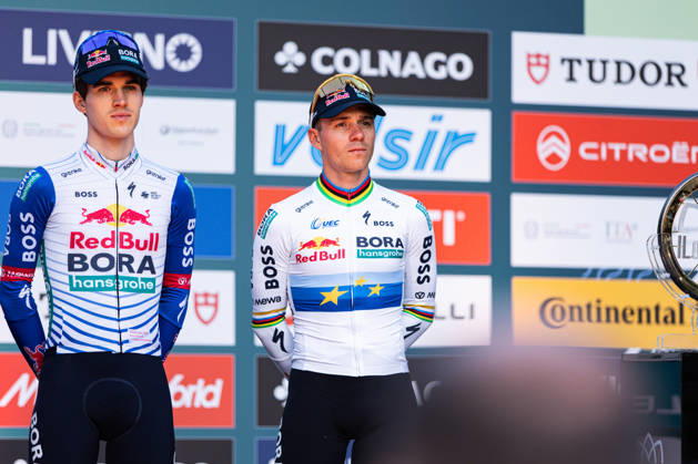 120th ILombardia Team Presentation Remco Evenepoel of Red Bull Bora Hansgrohe attends the 120th ILombardia team presentation in Bergamo, Italy, on October 9, 2026. Bergamo Italy Copyright: xTommasoxBerardix originalFilename:berardi-120thilo261009_npnLr