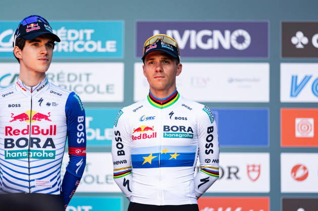 120th ILombardia Team Presentation Remco Evenepoel of Red Bull Bora Hansgrohe attends the 120th ILombardia team presentation in Bergamo, Italy, on October 9, 2026. Bergamo Italy  Copyright: xTommasoxBerardix originalFilename:berardi-120thilo261009_npqje.jpg