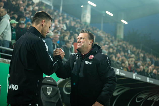09.10.2026: 3. Liga, 8. Spieltag, SC Preußen Münster vs. Rot-Weiss Essen im LVM-Preußenstadion. WICHTIGER HINWEIS: Gemäß den Vorgaben des DFB und der DFL ist es untersagt, in dem Stadion und oder vom Spiel angefertigte Fotoaufnahmen in Form von Sequenzbildern und oder videoähnlichen Fotostrecken zu verwerten bzw. verwerten zu lassen. Copyright: xJordyxFourgonx
