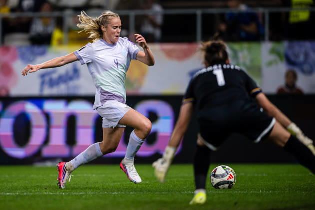 261009 Julie Blakstad of Norway during the FIFA Women s World Cup Qualifier football match between Romania and Norway on October 9, 2026 in Bucharest. Photo: Marius Simensen BILDBYRAN COP 238 bbeng dam FIFA World Cup, WM, Weltmeisterschaft, Fussball qualifiers football fotball fotboll landskamp norge norway romania soccer vm kvalik vm-kvalifisering kvinner Copyright: MARIUSxSIMENSEN BB261009BB593