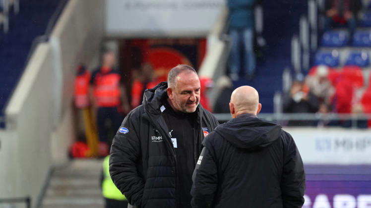 09.10.2026, xrekx, Fussball 2.Bundesliga, 1.FC Heidenheim - 1.FC Kaiserslautern v.l. Frank Schmidt Trainer (1FC Heidenheim 1846) Torsten Lieberknecht Trainer (1.FC Kaiserslautern) (DFL DFB REGULATIONS PROHIBIT ANY USE OF PHOTOGRAPHS as IMAGE SEQUENCES and or QUASI-VIDEO) Heidenheim