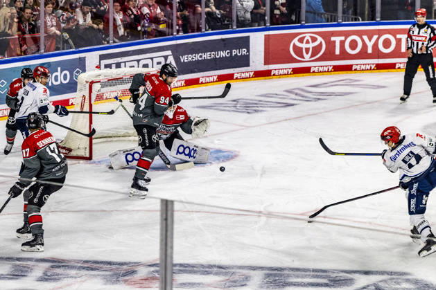 Curtis Valk (Schwenninger Wild Wings, 14) beim Tor zum 0:1 Koelner Haie vs. Schwenninger Wild Wings, Eishockey, Penny DEL, Spieltag 07, 2026 2027, 09.10.2026 Koelner Haie vs. Schwenninger Wild Wings, Eishockey, Penny DEL, Spieltag 07, 2026 2027, 09.10.2026 Koeln Copyright: xEibner-Pressefoto GerhardxWingenderx EP_GWR