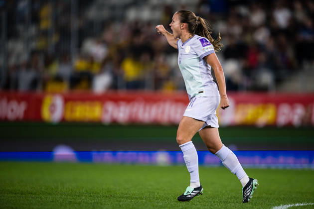 261009 Guro Reiten of Norway celebrates after scoring the 0-1 goal during the FIFA Women s World Cup Qualifier football match between Romania and Norway on October 9, 2026 in Bucharest. Photo: Marius Simensen BILDBYRAN COP 238 bbeng dam FIFA World Cup, WM, Weltmeisterschaft, Fussball qualifiers football fotball fotboll jubel landskamp norge norway romania soccer vm kvalik vm-kvalifisering kvinner Copyright: MARIUSxSIMENSEN BB261009BB630