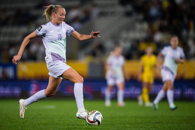 261009 Frida Maanum of Norway during the FIFA Women s World Cup Qualifier football match between Romania and Norway on October 9, 2026 in Bucharest. Photo: Marius Simensen BILDBYRAN COP 238 bbeng dam FIFA World Cup, WM, Weltmeisterschaft, Fussball qualifiers football fotball fotboll landskamp norge norway romania soccer vm kvalik vm-kvalifisering kvinner Copyright: MARIUSxSIMENSEN BB261009BB635