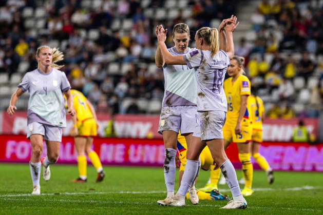 261009 Frida Maanum of Norway celebrates after scoring the 0-2 goal during the FIFA Women s World Cup Qualifier football match between Romania and Norway on October 9, 2026 in Bucharest. Photo: Marius Simensen BILDBYRAN COP 238 bbeng dam FIFA World Cup, WM, Weltmeisterschaft, Fussball qualifiers football fotball fotboll jubel landskamp norge norway romania soccer vm kvalik vm-kvalifisering kvinner Copyright: MARIUSxSIMENSEN BB261009BB663