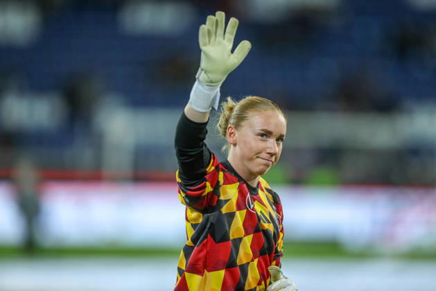 GER, Karlsruhe, Deutschland vs Australien, FIFA, DFB, Fussball, Spielzeit 2026 2027, BBBank Wildpark, Freundschaftsspiel im Bild v.l.: Laura Johanna Dick (Deutschland, Frauen Nationalmannschaft) DFB DFL REGULATIONS PROHIBIT ANY USE OF PHOTOGRAPHS AS IMAGE SEQUENCES AND OR QUASI-VIDEO, 09.10.2026 Copyright: HMBxMedia HendrikxHamelau