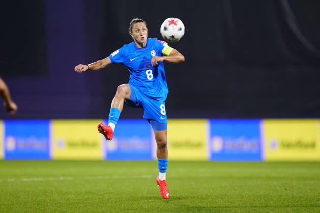 Turkiye v Slovenia - FIFA Women™s World Cup 2027 European Qualifiers Play-offs Round 1: First Leg ISTANBUL, TURKEY - OCTOBER 9: Mateja Zver of Slovenia in action during the FIFA Women s World Cup 2027 European Qualifiers Play-offs Round 1 First Leg between Turkiye and Slovenia at Pendik Stadyumu on October 9, 2026 in Istanbul, Turkey. Istanbul Pendik Stadyumu Turkey Copyright: xYagizxGurtug PSxImagesxYagizxGurtug PSxImagesx