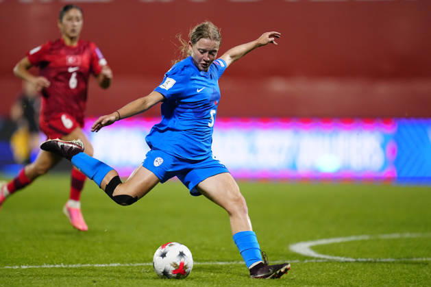 Turkiye v Slovenia - FIFA Women™s World Cup 2027 European Qualifiers Play-offs Round 1: First Leg ISTANBUL, TURKEY - OCTOBER 9: Naja Mihelic of Slovenia in action during the FIFA Women s World Cup 2027 European Qualifiers Play-offs Round 1 First Leg between Turkiye and Slovenia at Pendik Stadyumu on October 9, 2026 in Istanbul, Turkey. Istanbul Pendik Stadyumu Turkey Copyright: xYagizxGurtug PSxImagesxYagizxGurtug PSxImagesx