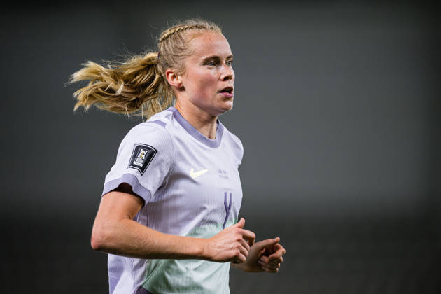 261009 Julie Blakstad of Norway during the FIFA Women s World Cup Qualifier football match between Romania and Norway on October 9, 2026 in Bucharest. Photo: Marius Simensen BILDBYRAN COP 238 bbeng dam FIFA World Cup, WM, Weltmeisterschaft, Fussball qualifiers football fotball fotboll landskamp norge norway romania soccer vm kvalik vm-kvalifisering kvinner Copyright: MARIUSxSIMENSEN BB261009BB696
