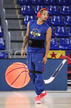October 9, 2026, Barcelona, Barcelona, Spain: Juntin Robinson of FC Barcelona, Barca looks on during the EuroLeague League Phase MD 4 match played between FC Barcelona and Zalgiris Kaunas at Palau Blaugrana on October 09, 2026 in Barcelona, Spain. FC Barcelona V Zalgiris Kaunas - Euroleague 2026 2027  - ZUMAa181 20261009_zaa_a181_253 Copyright: xJavierxBorregox