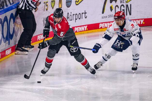 COLOGNE, GERMANY - 9 OCTOBER, 2026: Markus Ljungh, Curtis Valk - The PENNY DEL Ice hockey, Eishockey match Koelner Haie vs. Schwenninger Wild Wings at LANXESS arena.  Copyright: xVitaliixKliuievx