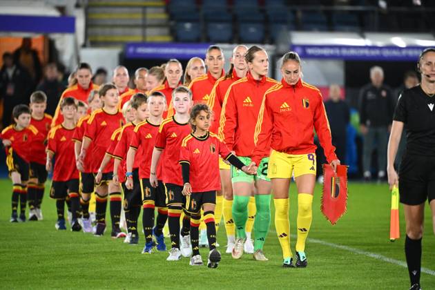 Belgium v Poland - FIFA Women s World Cup 2027 UEFA Qualifiers LEUVEN, BELGIUM - OCTOBER 09 : Wullaert Tessa forward of Belgium during the FIFA Women s World Cup 2027 UEFA European Qualifiers play-offs round 1 path 2 first leg match between Belgium and Poland on October 9, 2026 in Leuven, Belgium, 09 10 2026 Leuven Belgium Copyright: xVincentxKalutx