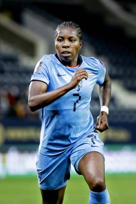 FELCSUT, 09-10-2026 , Pancho Arena, season 2026 2027 , UEFA worldcup qualification football play-offs round 1 , match between Hungary and The Netherlands (women) 1st leg , Pictures shows Netherlands player Lineth Beerensteyn Hungary - Netherlands (women)  x208077525x Copyright: