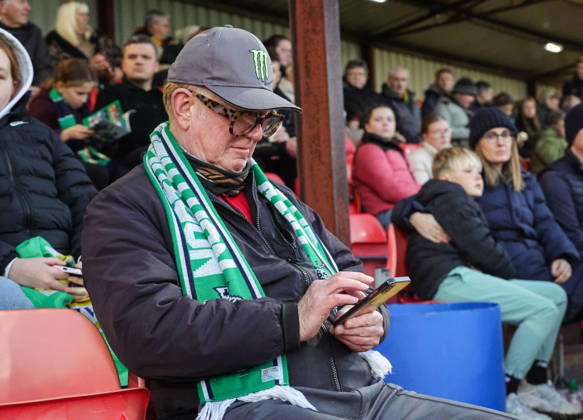 2027 FIFA Women s World Cup Round One Qualifying Play-off First Leg, Inver Park, Larne 9 10 2026 Northern Ireland vs Portugal A view of a Northern Ireland fan ahead of the match A view of a Northern Ireland fan ahead of the match 9 10 2026 Copyright: xx N Ireland v Portugal_019