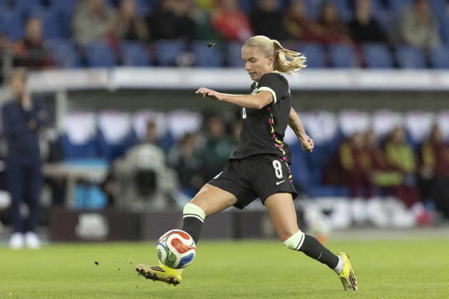 GER, Karlsruhe, football, womens football, International Friendly, Länderspiel, Nationalmannschaft Germany vs. Australia in the picture f.l.: Kaitlyn Torpey (Australia 08), action with the ball 09.10.2026, BBBank Wildpark Karlsruhe DFB REGULATIONS PROHIBIT ANY USE OF PHOTOGRAPHS AS IMAGE SEQUENCES AND OR QUASI-VIDEO, Karlsruhe BBBank Wildpark Baden-Wuerttemberg Germany Copyright: xPaulxFritzx