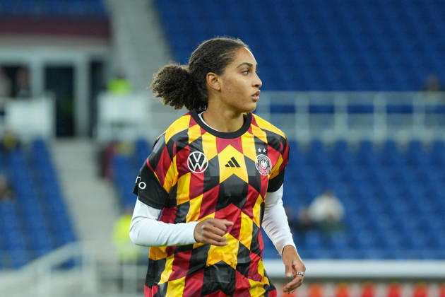 Cora Zicai (Deutschland Frauen-Nationalmannschaft, 14) , Deutschland, Fussball, Länderspiel, Freundschaftsspiel, Testspiel, 2026 2027, Deutschland vs. Australien, 09.10.2026, BBBank Wildpark, Karlsruhe Karlsruhe BBBank Wildpark Baden-Wuerttemberg Deutschland Copyright: xArnexAmbergx