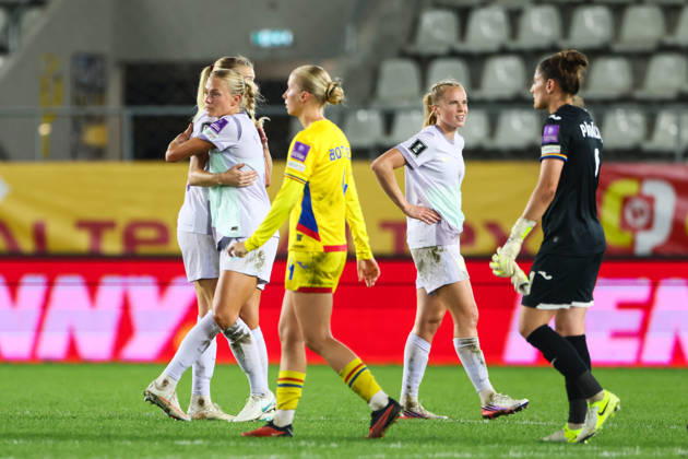 Women s World Cup Qualifier: Romania vs. Norway, Bucharest, October 9, 2026. The Norwegian women’s national team after the World Cup qualifying soccer match between Romania and Norway at Stadionul Arcul de Triumf in Bucharest. Photo by Nikola Krstic, NTB. EDITORIAL USE ONLY. RESTRICTED USE FOR BETTING COMPANIES. Copyright: xNikolaxKrsticx xNTBx