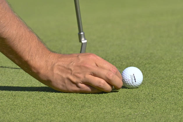 October 9, 2026, Madrid, Madrid, Spain: Close-up of a playerâ€⠢s hand placing the ball on the mark during the Open de Espao±a presented by Madrid at Club de Campo Villa de Madrid on October 09, 2026 in Madrid, Spain. Open GOLF De Spain Presented By Madrid - 10.09.26 (Second Day) - ZUMAc312 20261009_zsp_c312_428 Copyright: xOscarxManuelxSanchezx