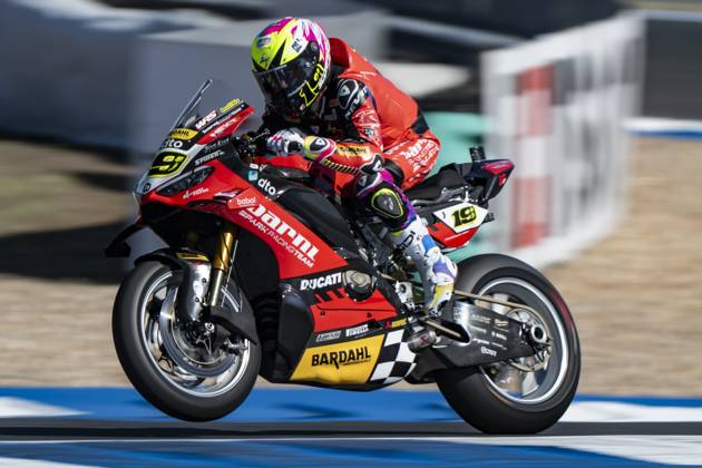 RECORD DATE NOT STATED 11th stage of the Superbike World Championship, WM, Weltmeisterschaft Estoril, 09 10 2026 - Alvaro Bautista (19), Barni Spark Racing rider, during free practice 2, of the 11th round of the SBK world championship, at the Estoril circuit Portugal Lisbon portugal Copyright: xJoaquimxGalantex