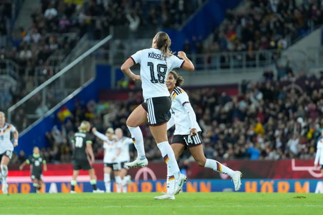 Melissa Kössler Melissa Koessler (Deutschland Frauen-Nationalmannschaft, 18) Torjubel, Emotionen, Torschuss, Abschluss, Torerfolg, Tor, Treffer , Deutschland, Fussball, Länderspiel, Freundschaftsspiel, Testspiel, 2026 2027, Deutschland vs. Australien, 09.10.2026, BBBank Wildpark, Karlsruhe Karlsruhe BBBank Wildpark Baden-Wuerttemberg Deutschland Copyright: xArnexAmbergx