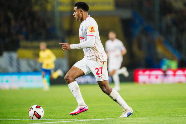 2. Bundesliga: Eintracht Braunschweig vs. Holstein Kiel, 09.10.2026 Ikem Arinzechukwu Ugoh (Holstein Kiel, 27); Fußball, 2. Bundesliga, 7. Spieltag: Eintracht Braunschweig vs. Holstein Kiel am 09.10.2026 im Eintracht-Stadion, Braunschweig DFL REGULATIONS PROHIBIT ANY USE OF PHOTOGRAPHS AS IMAGE SEQUENCES AND OR QUASI-VIDEO. Copyright: xBEAUTIFULxSPORTS Tonhäuserx