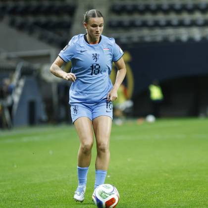 FELCSUT, 09-10-2026 , Pancho Arena, season 2026 2027 , UEFA worldcup qualification football play-offs round 1 , match between Hungary and The Netherlands (women) 1st leg , Pictures shows Netherlands player Kerstin Casparij Hungary - Netherlands (women) x208079346x Copyright: