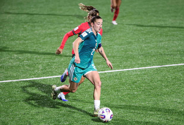 2027 FIFA Women s World Cup Round One Qualifying Play-off First Leg, Inver Park, Larne 9 10 2026 Northern Ireland vs Portugal Northern Ireland™s Rebecca McKenna Rebecca McKenna 9 10 2026 Copyright: xx N Ireland v Portugal_065