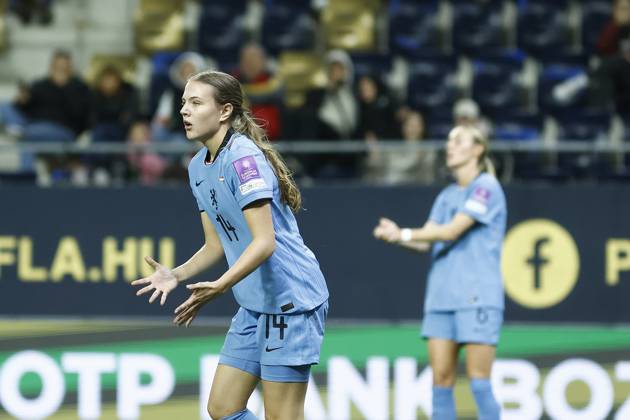 FELCSUT, 09-10-2026 , Pancho Arena, season 2026 2027 , UEFA worldcup qualification football play-offs round 1 , match between Hungary and The Netherlands (women) 1st leg , Pictures shows Netherlands player Lotte Keukelaar Hungary - Netherlands (women) x208079523x Copyright: