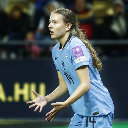 FELCSUT, 09-10-2026 , Pancho Arena, season 2026 2027 , UEFA worldcup qualification football play-offs round 1 , match between Hungary and The Netherlands (women) 1st leg , Pictures shows Netherlands player Lotte Keukelaar Hungary - Netherlands (women) x208079543x Copyright:
