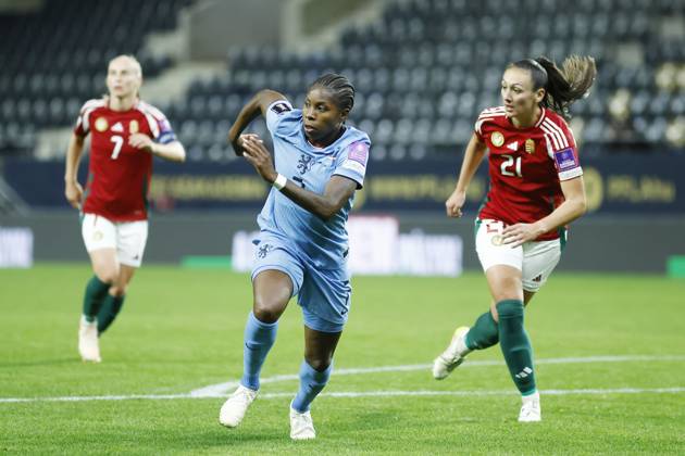FELCSUT, 09-10-2026 , Pancho Arena, season 2026 2027 , UEFA worldcup qualification football play-offs round 1 , match between Hungary and The Netherlands (women) 1st leg , Pictures shows Netherlands player Lineth Beerensteyn Hungary - Netherlands (women) x208079602x Copyright: