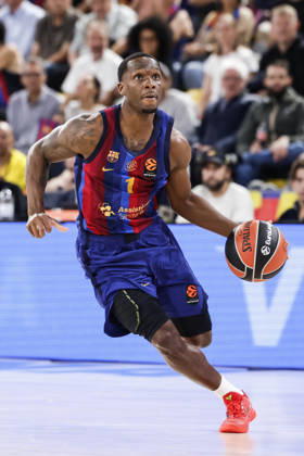 October 9, 2026, Barcelona, Barcelona, Spain: Umoja Gibson of FC Barcelona, Barca in action during the EuroLeague League Phase MD 4 match played between FC Barcelona and Zalgiris Kaunas at Palau Blaugrana on October 09, 2026 in Barcelona, Spain. FC Barcelona V Zalgiris Kaunas - Euroleague 2026 2027 - ZUMAa181 20261009_zaa_a181_279 Copyright: xJavierxBorregox