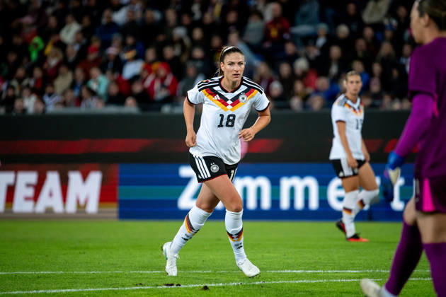09.10.2026, GER, Fussball, Frauen, Länderspiel, Karlsruhe, Deutschland vs. Australien Melissa Kössler ( Deutschland. 18 ) Karlsruhe BBBank Wildpark Baden-Württemberg Deutschland Copyright: xNordphoto Memmlerx