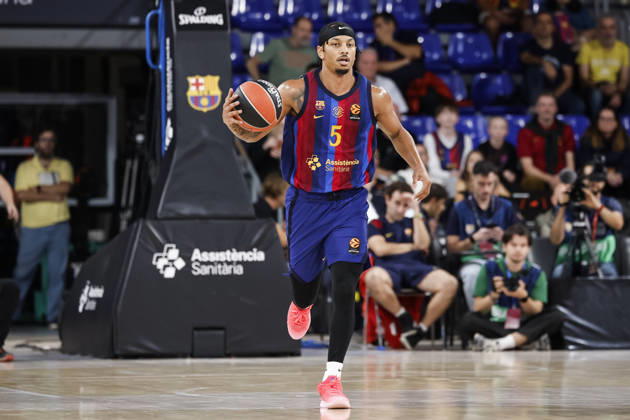 October 9, 2026, Barcelona, Barcelona, Spain: Juntin Robinson of FC Barcelona, Barca in action during the EuroLeague League Phase MD 4 match played between FC Barcelona and Zalgiris Kaunas at Palau Blaugrana on October 09, 2026 in Barcelona, Spain. Barcelona Spain - ZUMAa181 20261009_zaa_a181_275 Copyright: xJavierxBorregox