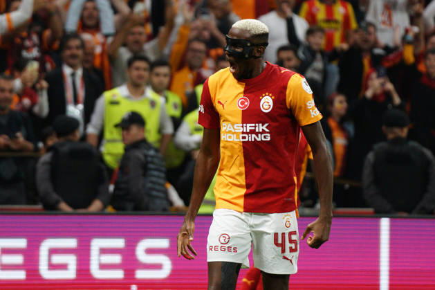 October 9, 2026, Sariyer, Istanbul, Turkey: Victor Osimhen (C) of Galatasaray celebrates after goal scored by Mario Lemina during the Turkish Super League 2026 27 match between Galatasaray and Kasimpasa at RAMS Park Stadium in Istanbul, Turkey, on October 9, 2026. Sariyer Turkey - ZUMAu194 20261009_zip_u194_028 Copyright: xTolgaxUluturkx