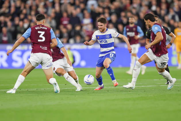 West Ham United v Queens Park Rangers, EFL Sky Bet Championship, EFL, Football, London Stadium, London, UK - 09 Oct 2026 Paul Smyth of Queens Park Rangers London London Stadium Stratford GBR, UK NEWSPAPERS OUT Copyright: xEllixBirchx