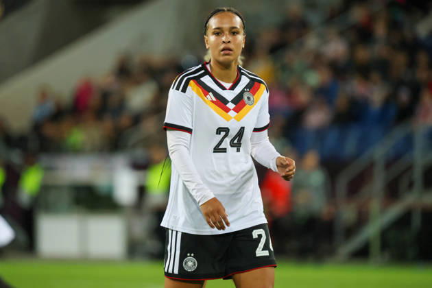 Karlsruhe, Deutschland: 09.10.2026 - Länderspiel Freundschaftsspiel - Deutschland Frauen vs. Australien Frauen Im Bild: Lisa Baum (Deutschland) debüttiert Copyright: HMBxMedia MadeleinexFantini