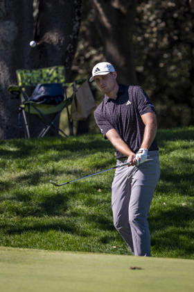 Open de Espana presented by Madrid - Day Two MADRID, SPAIN - OCTOBER 9: Ludvig Aberg of Sweden plays a shot on day two of the Open de Espana presented by Madrid at Club de Campo Villa de Madrid on October 9, 2026 in Madrid, Spain. Madrid Club de Campo Villa de Madrid Madrid Spain Copyright: xAlbertoxGardinx AGardin_20261009_Golf_Esp_Mad_1201